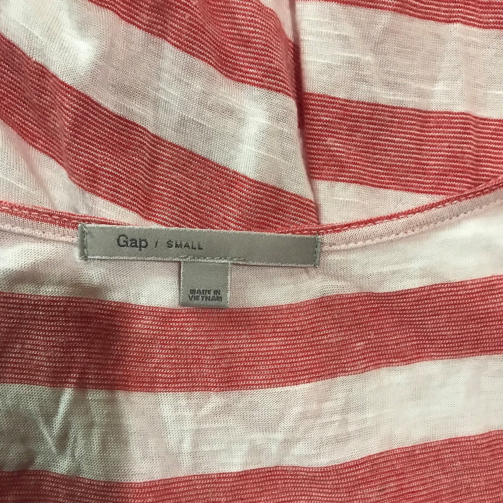 Gap Size S Sundress Red Stripe Midi Casual Flare - Picture 6 of 8